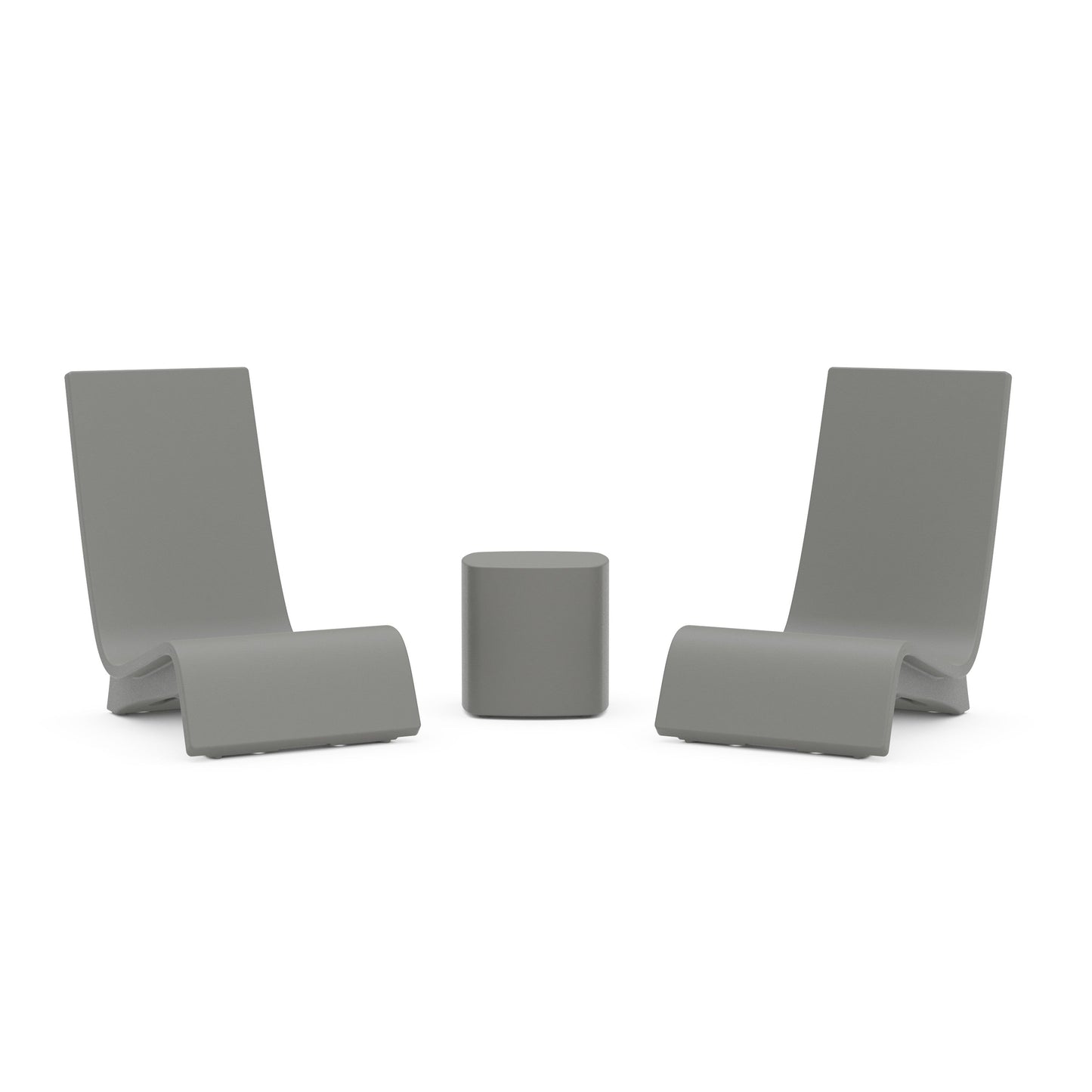 POLYWOOD Laguna 3-Piece In-Pool Chair Lounge Set — Slate Grey