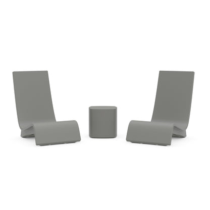 POLYWOOD Laguna 3-Piece In-Pool Chair Lounge Set — Slate Grey