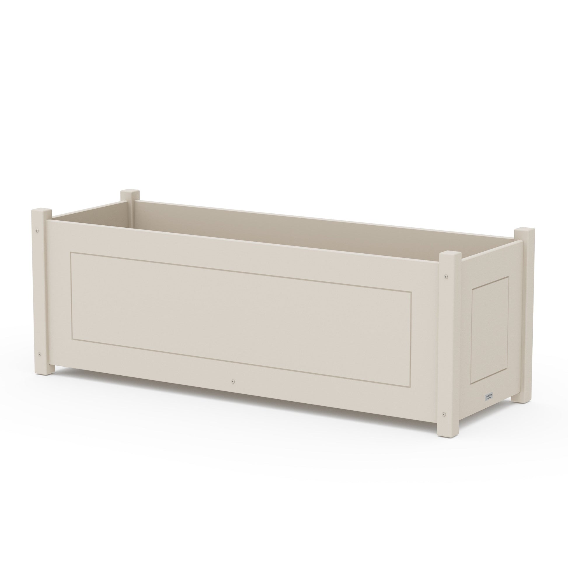 POLYWOOD Country Living Large Rectangle Triple Planter Box — Sand