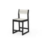 POLYWOOD EDGE Sling Counter Side Chair — Black / Parchment Sling