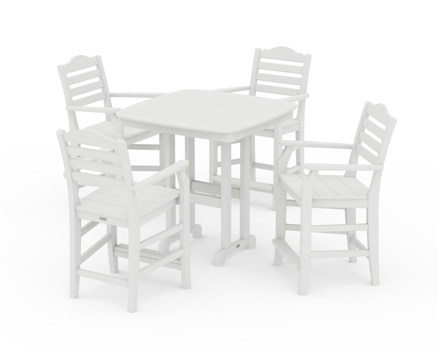 POLYWOOD Savannah 5-Piece Counter Set — Vintage White
