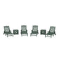 POLYWOOD Chinoiserie 6-Piece Chaise Set — Green