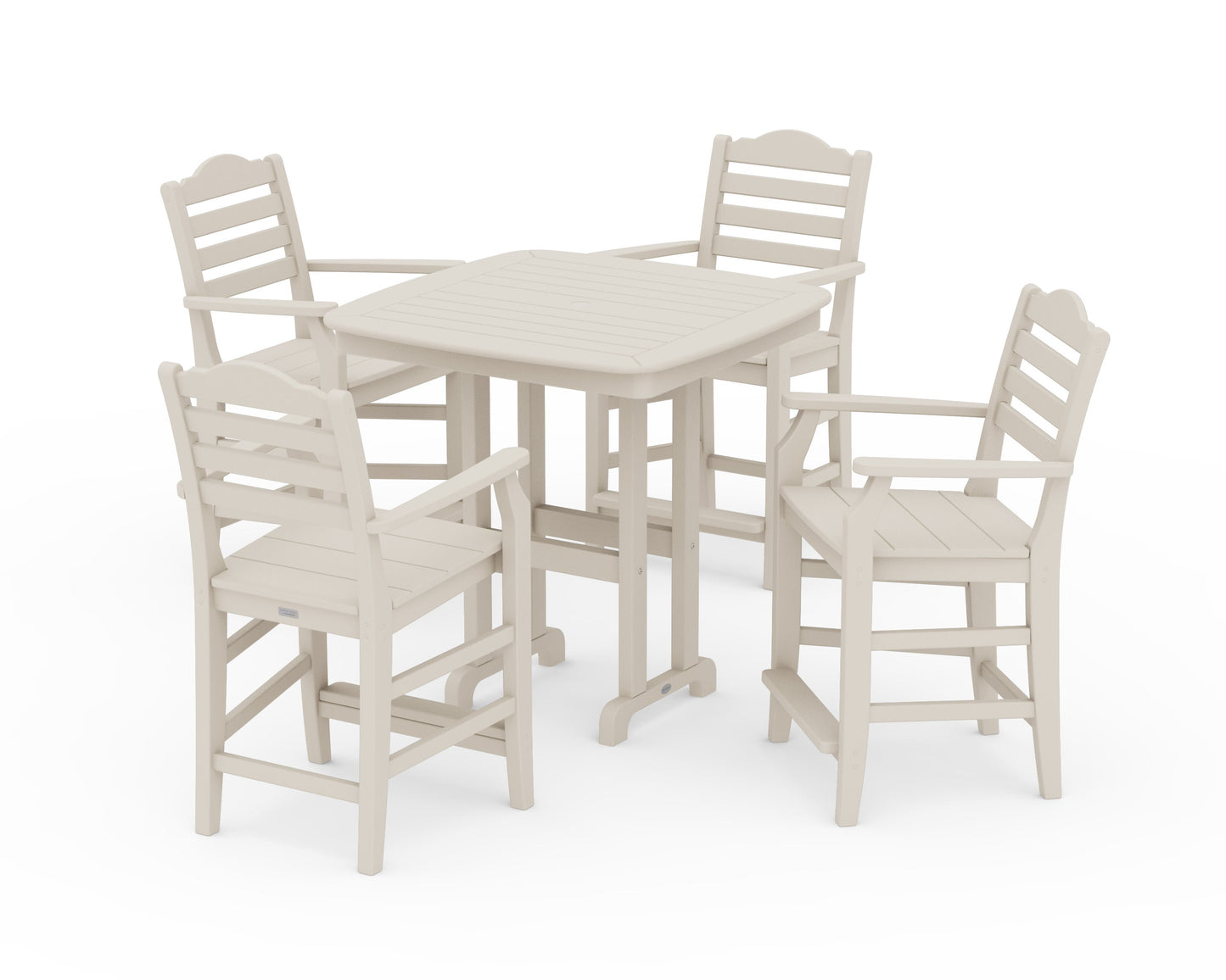 POLYWOOD Savannah 5-Piece Counter Set — Sand