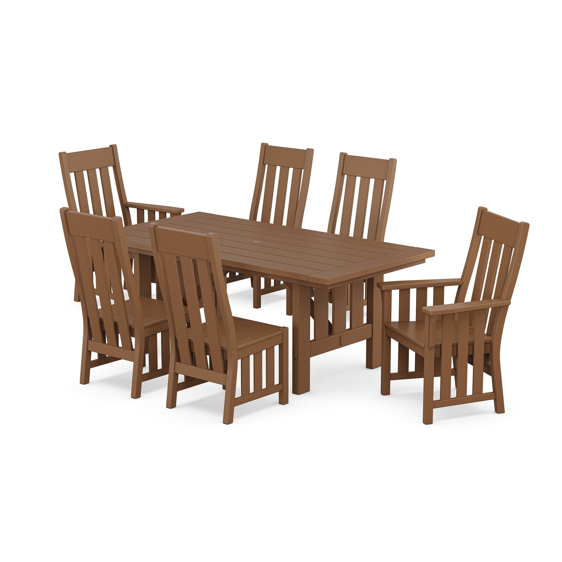 POLYWOOD Acadia 7-Piece Dining Set — Teak