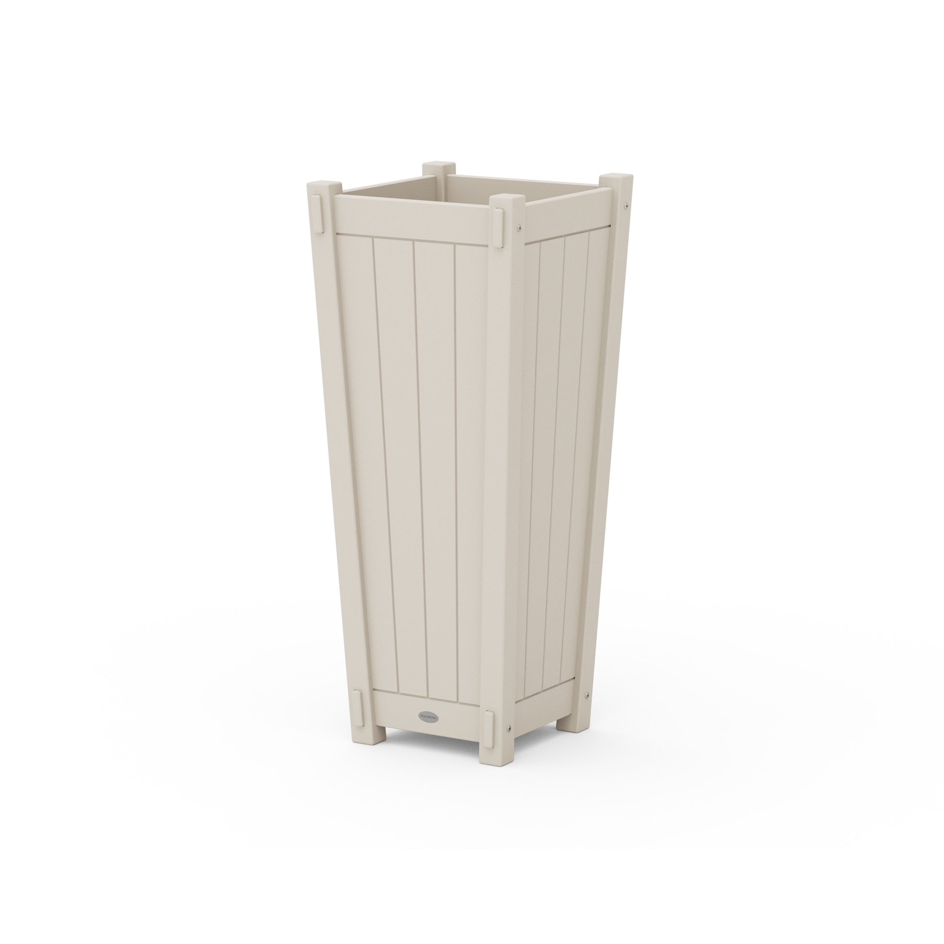 POLYWOOD Vineyard Tapered Square Tall Planter Box — Sand