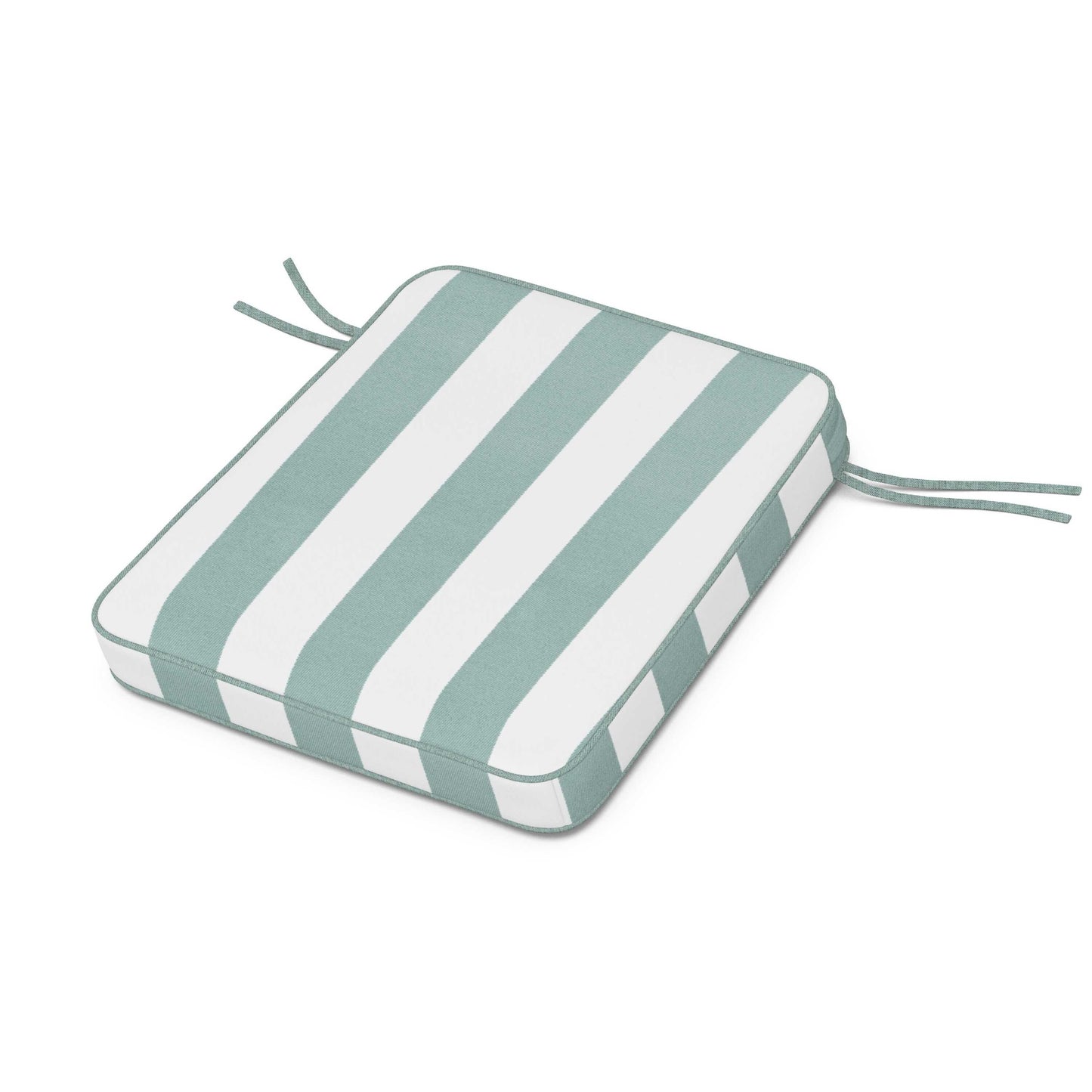 POLYWOOD Chinoiserie Rocker Seat Cushion — Cabana Stripe Glacier Spa