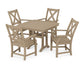 POLYWOOD Braxton 5-Piece Dining Set with Trestle Legs — Vintage Sahara