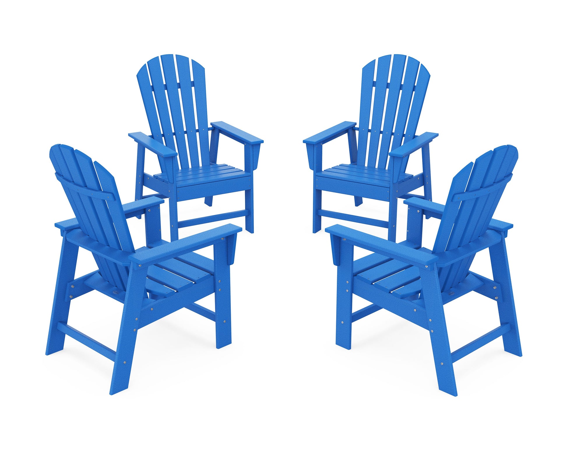 POLYWOOD 4-Piece South Beach Casual Chair Conversation Set — Pacific Blue