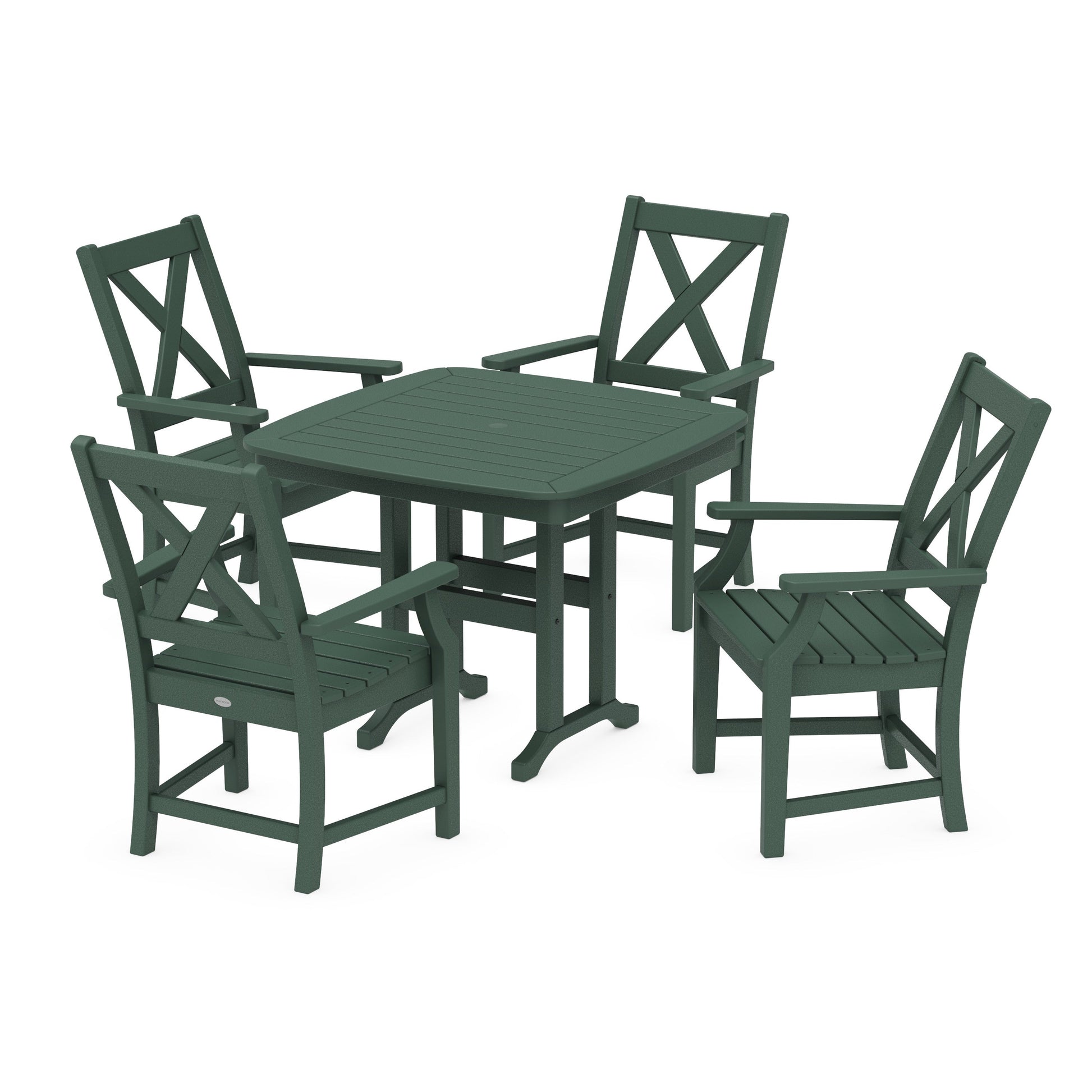 POLYWOOD Braxton 5-Piece Dining Set — Green