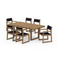 POLYWOOD EDGE Sling 7-Piece Dining Set — Natural / Black Sling