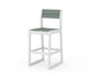 POLYWOOD EDGE Sling Bar Side Chair — White / Dupioni Sea Mist Sling