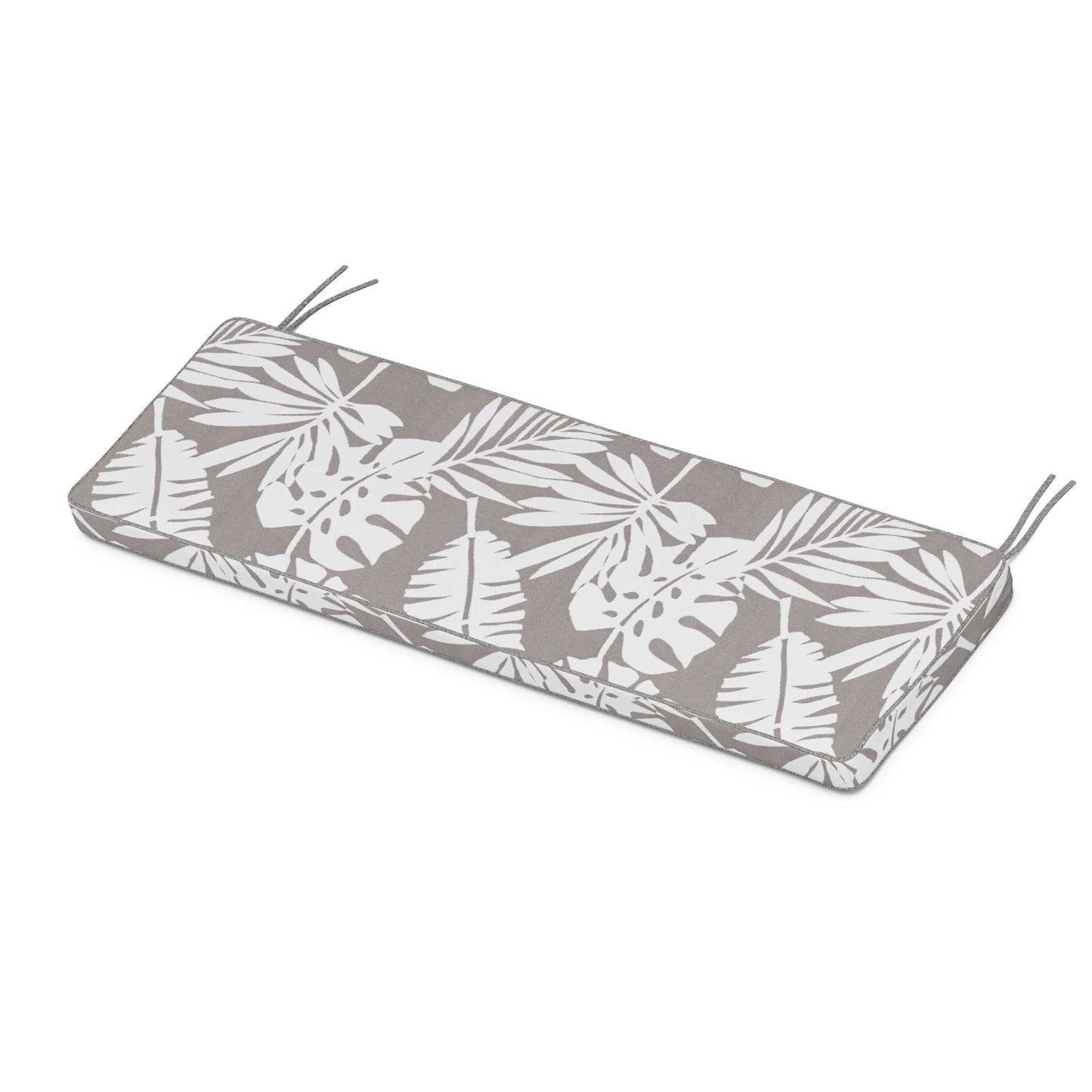 POLYWOOD Chinoiserie Bench Seat Cushion — Leaf Grey Mist
