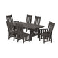 POLYWOOD Acadia 7-Piece Farmhouse Dining Set with Trestle Legs — Vintage Coffee