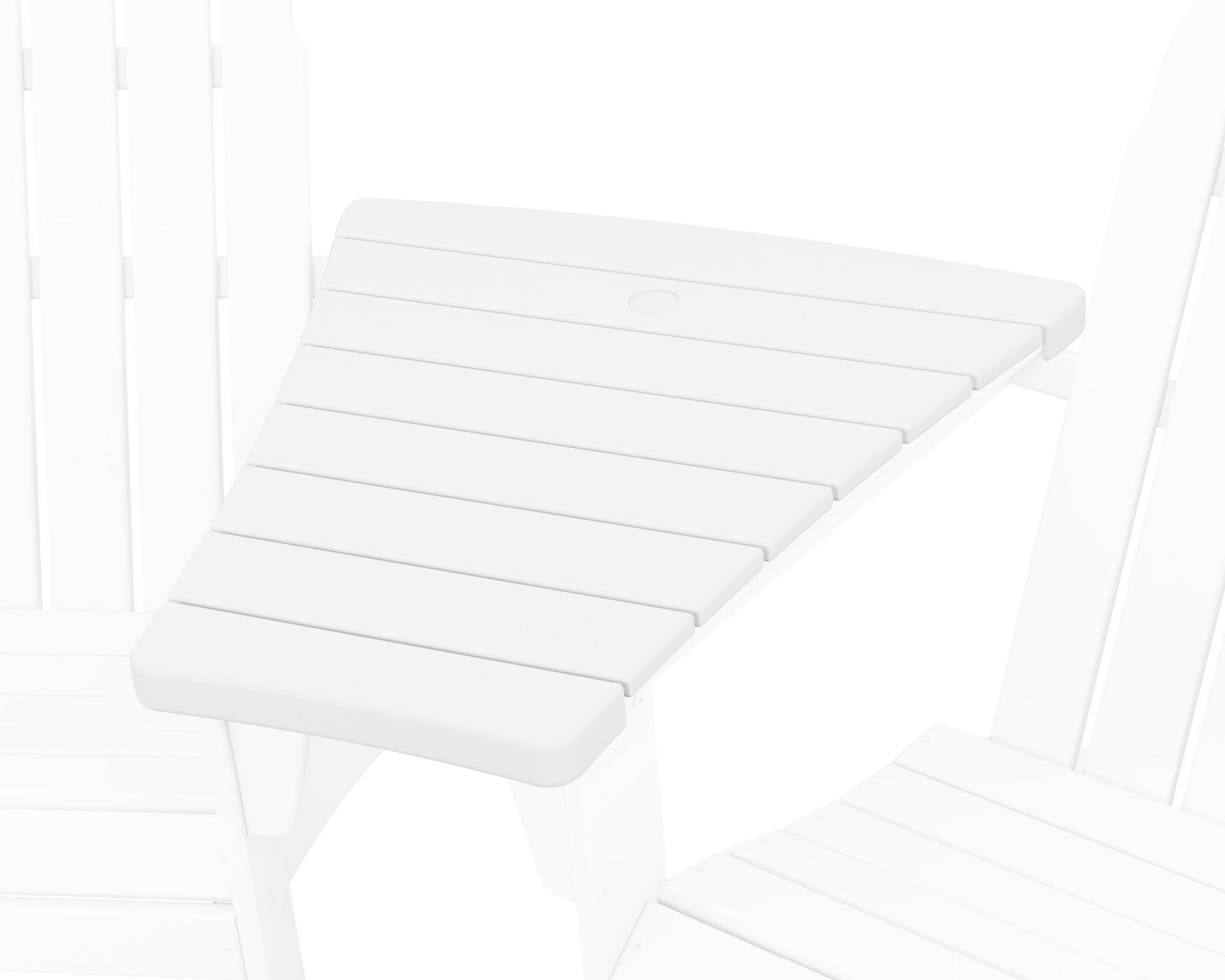 POLYWOOD 400 Series Angled Adirondack Connecting Table — White