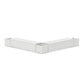 POLYWOOD 72" Vineyard L- Shaped Planter Storage Bench Corner Set — White