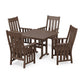 POLYWOOD Acadia 5-Piece Farmhouse Dining Set — Mahogany