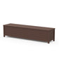 POLYWOOD Nautical 72" Storage Bench — Mahogany