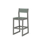 POLYWOOD EDGE Sling Bar Side Chair — Slate Grey / Dupioni Sea Mist Sling