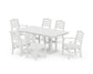 POLYWOOD Savannah 7-Piece Farmhouse Dining Set — Vintage White
