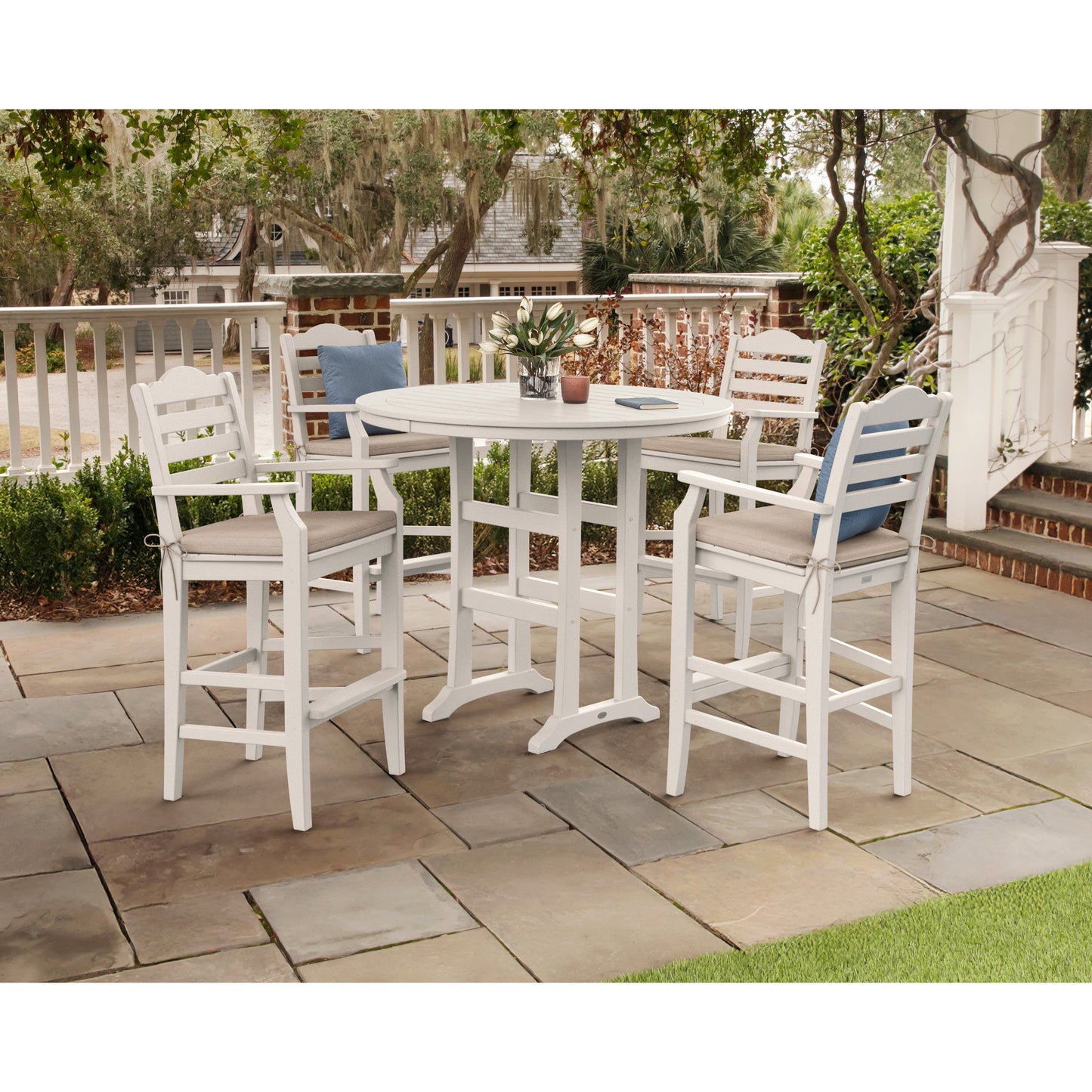 POLYWOOD Savannah 5-Piece Round Bar Set