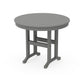 POLYWOOD 36" Round Farmhouse Dining Table — Slate Grey