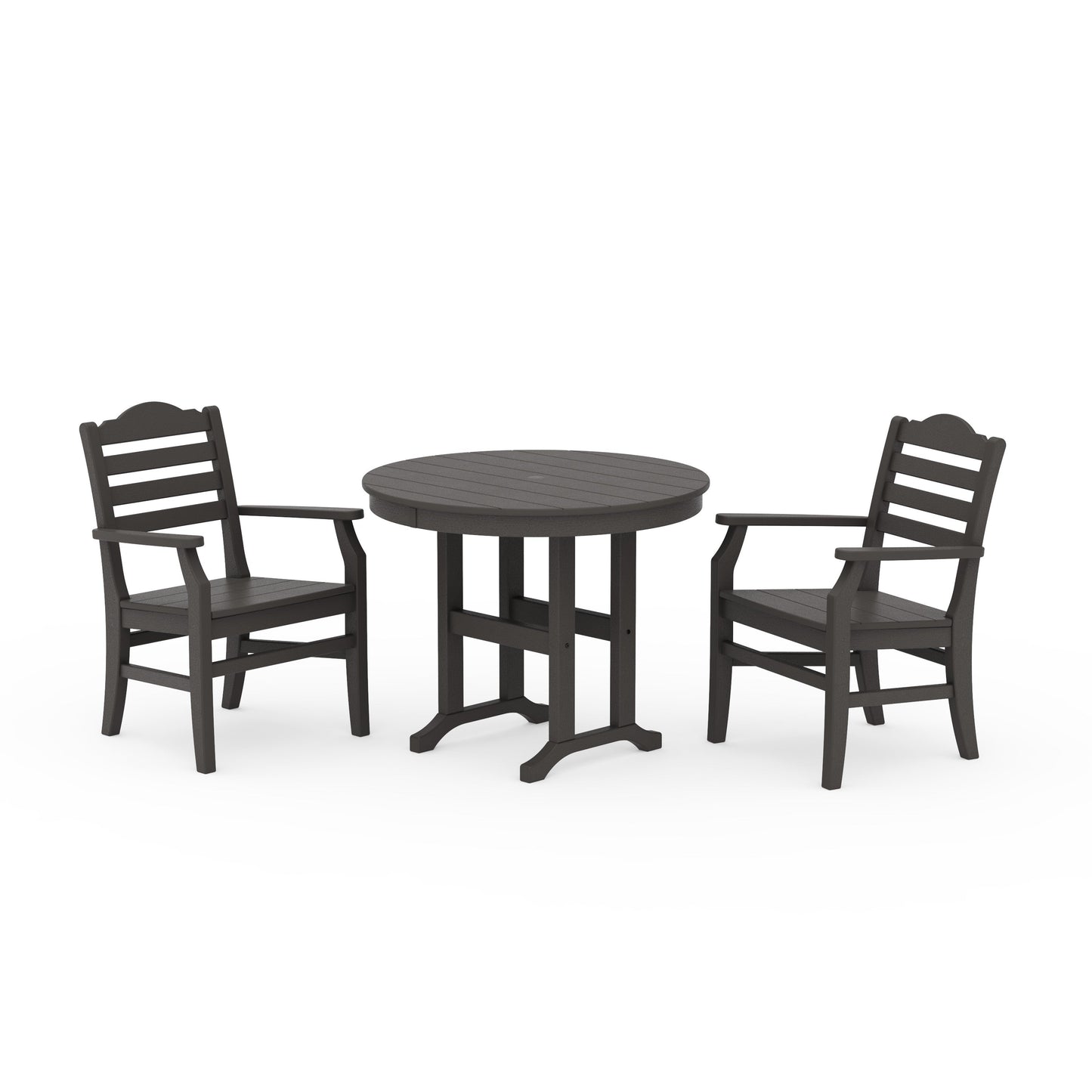 POLYWOOD Savannah 3-Piece Farmhouse Dining Set — Vintage Coffee