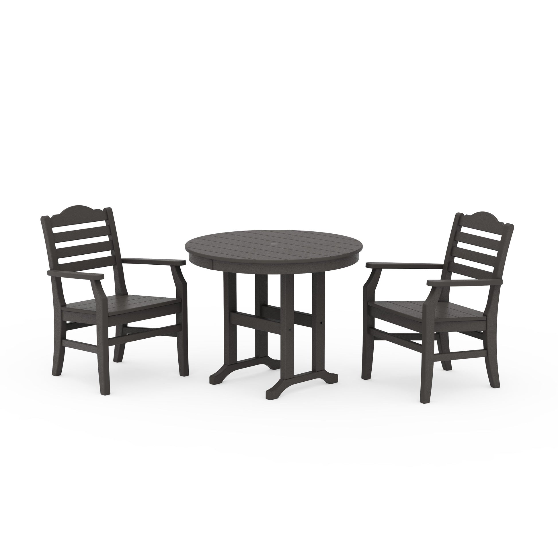 POLYWOOD Savannah 3-Piece Farmhouse Dining Set — Vintage Coffee