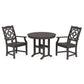 POLYWOOD Chinoiserie 3-Piece Farmhouse Dining Set — Vintage Coffee
