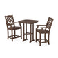 POLYWOOD Chinoiserie 3-Piece Counter Set — Mahogany