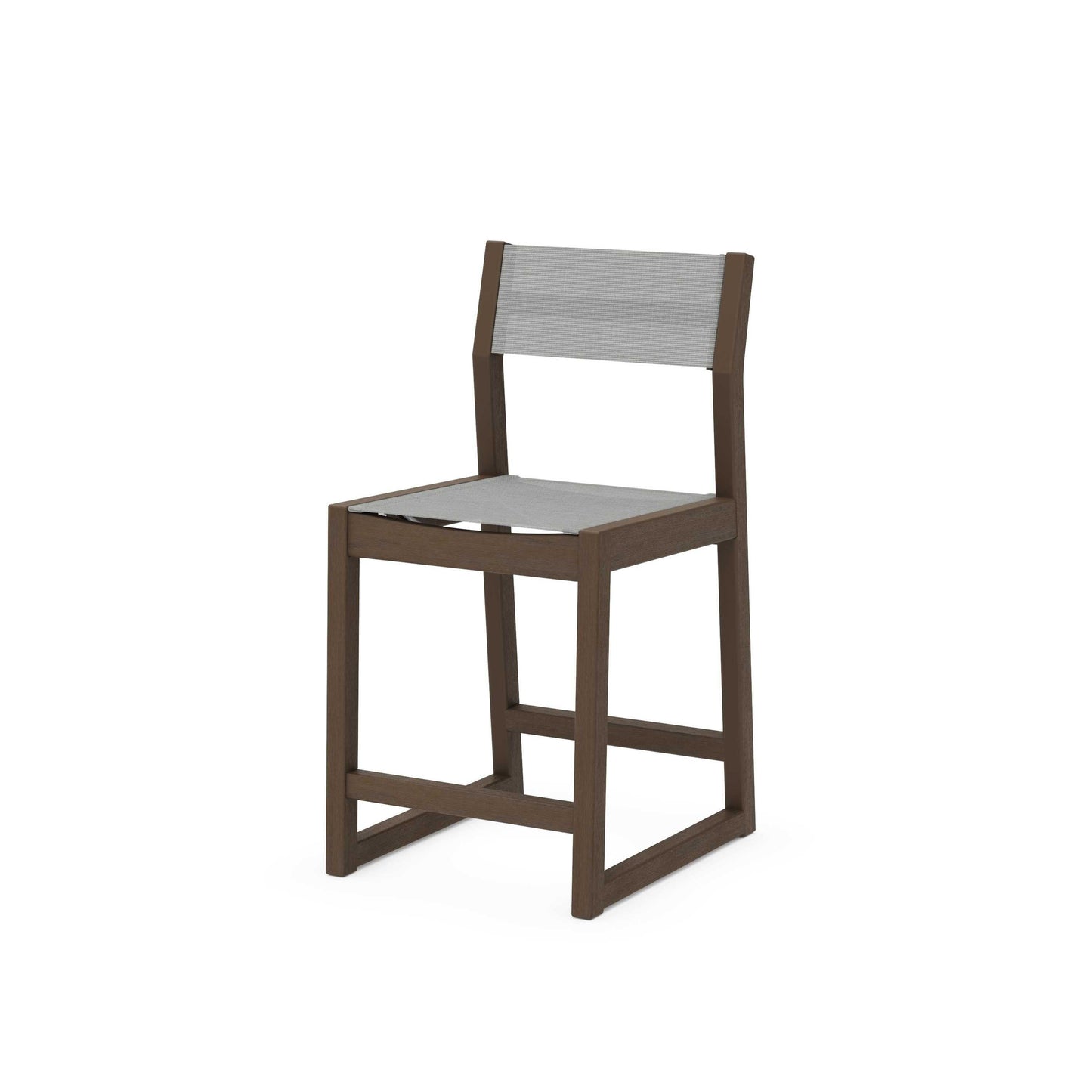 POLYWOOD EDGE Sling Counter Side Chair — Kona / Metallic Sling