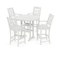POLYWOOD Chinoiserie 5-Piece Round Bar Set — Vintage White
