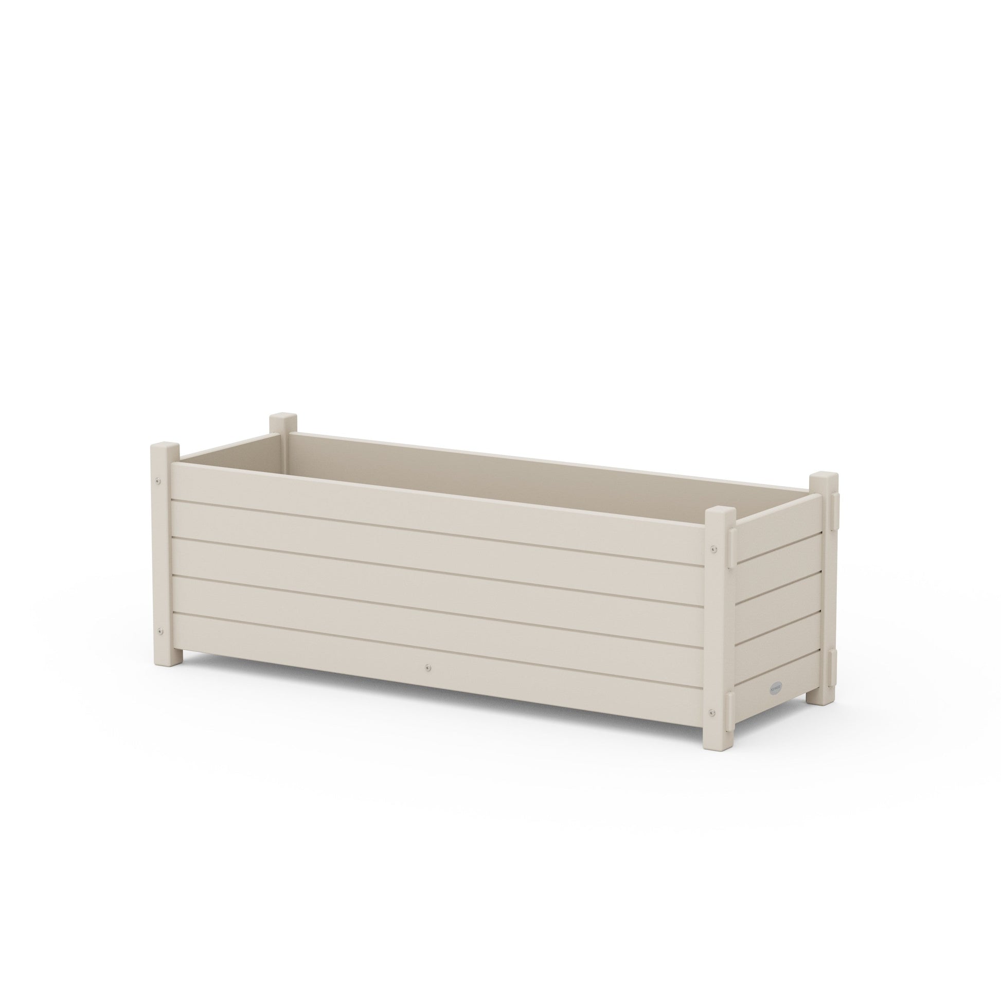 POLYWOOD Nautical Rectangle Triple Planter Box — Sand
