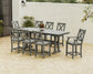 POLYWOOD Braxton 9-Piece Farmhouse Counter Set with Trestle Legs