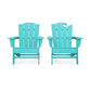 POLYWOOD Wave 2-Piece Adirondack Chair Set with The Crest Chair FREE SHIPPING