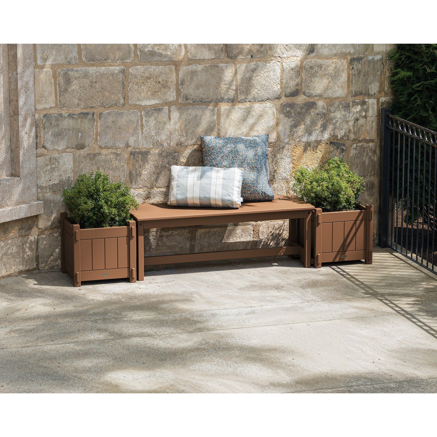 POLYWOOD 48" Vineyard Straight Planter Bench Set
