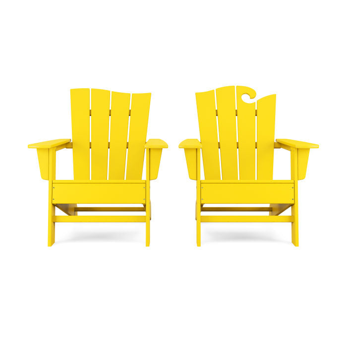 POLYWOOD Wave 2-Piece Adirondack Set with The Wave Chair Left FREE SHIPPING