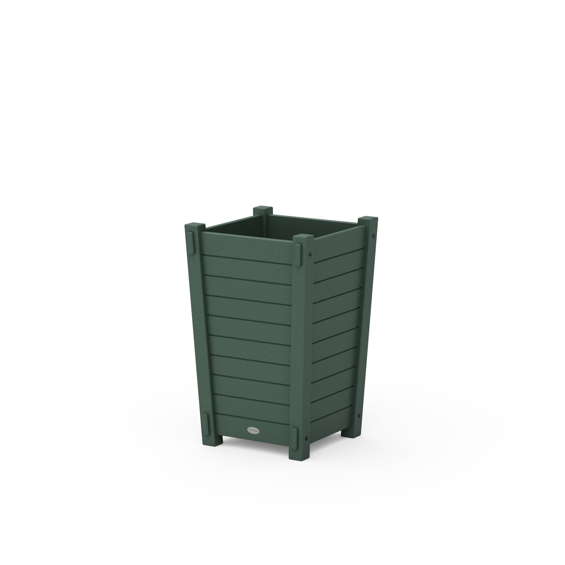 POLYWOOD Nautical Tapered Square Short Planter Box — Green