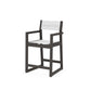 POLYWOOD EDGE Sling Counter Arm Chair — Vintage Coffee / White Sling