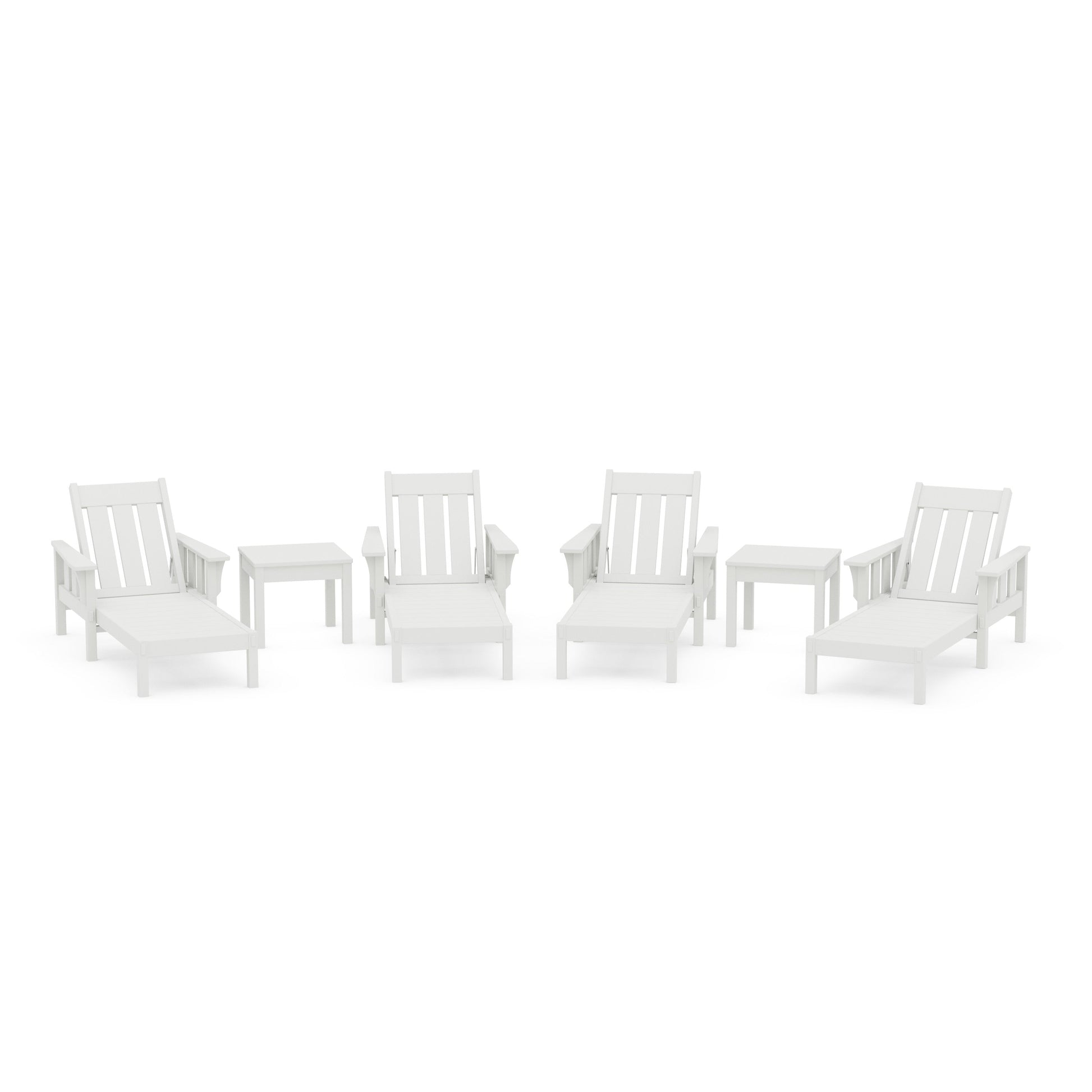 POLYWOOD Acadia 6-Piece Chaise Set — Vintage White