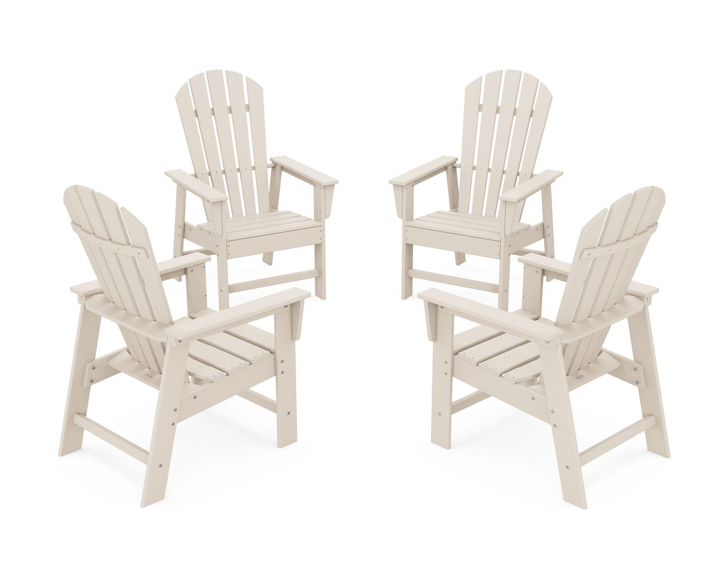 POLYWOOD 4-Piece South Beach Casual Chair Conversation Set — Sand