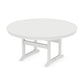 POLYWOOD 60" Round Farmhouse Dining Table — White