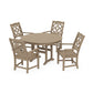 POLYWOOD Chinoiserie 5-Piece Round Farmhouse Dining Set — Vintage Sahara