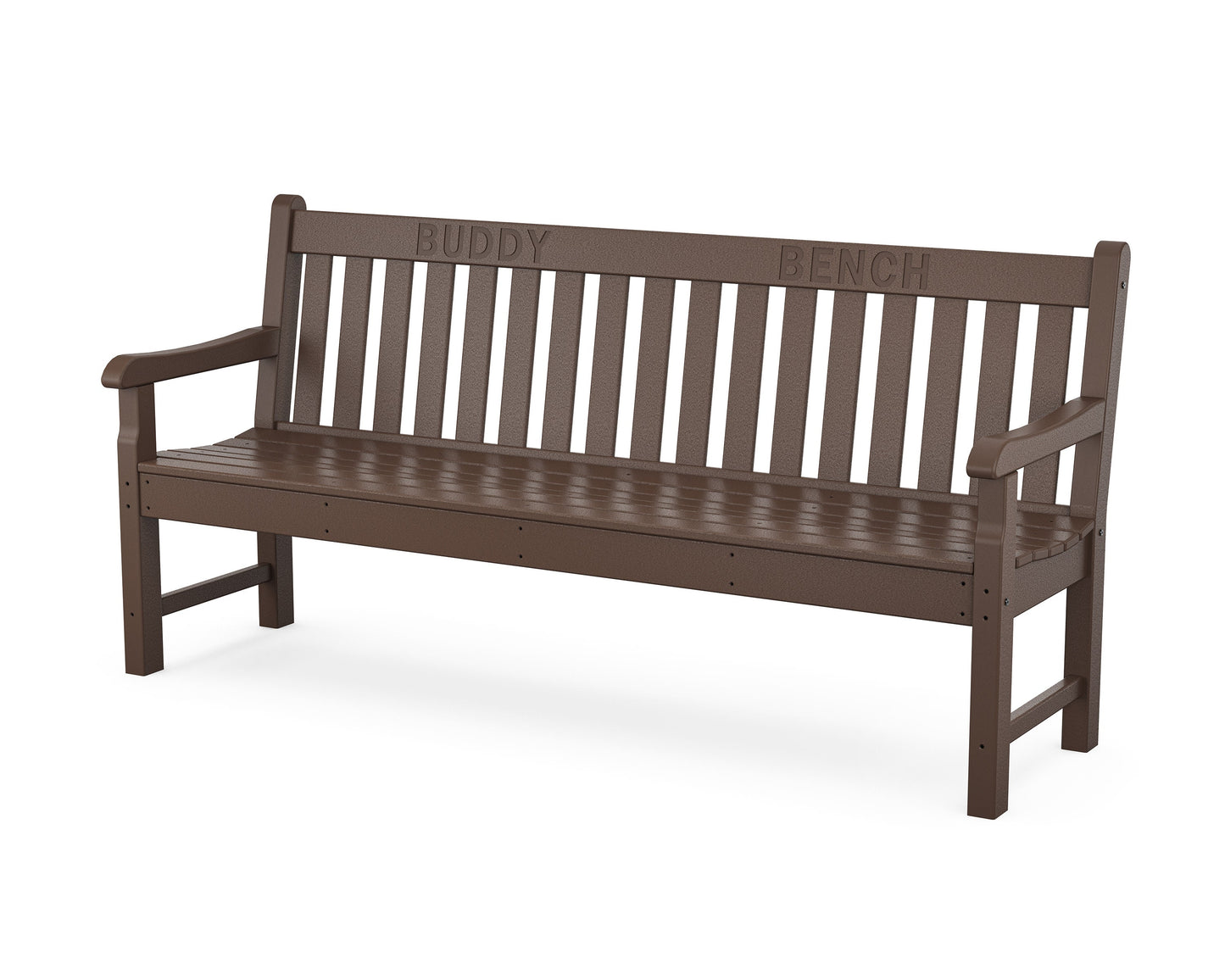 POLYWOOD 72" Buddy Bench — Mahogany