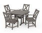 POLYWOOD Braxton 5-Piece Dining Set with Trestle Legs — Driftwood