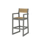 POLYWOOD EDGE Sling Bar Arm Chair — Slate Grey / Burlap Sling