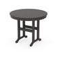 POLYWOOD 36" Round Farmhouse Dining Table — Vintage Coffee