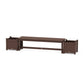 POLYWOOD 60" Vineyard Straight Planter Bench Set — Mahogany