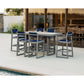 POLYWOOD EDGE Sling 7-Piece Bar Table Set