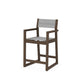 POLYWOOD EDGE Sling Counter Arm Chair — Kona / Metallic Sling