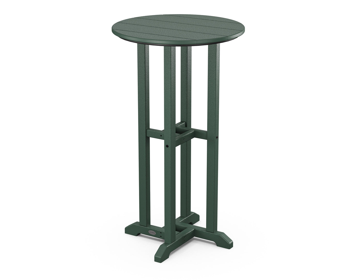 POLYWOOD 24" Round Farmhouse Bar Bistro Table — Green